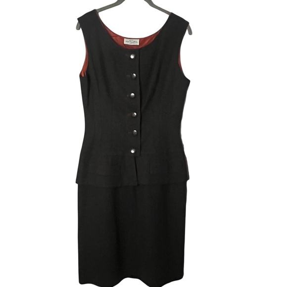 Irene Saltern 1950’s VTG Hollywood Designer Chic Brown Button Down Dress SZ S - Picture 2 of 15